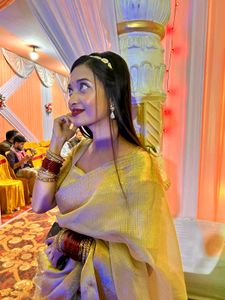 Elegant golden tissue Silk Saree