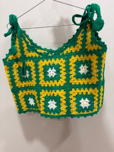 New Savana Crochet Granny Square Tank Top
