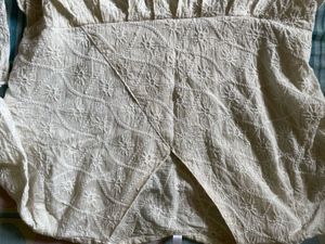 Off White Chikankari Frill Top
