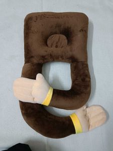 Cute Brown Plush Pillow for newborn