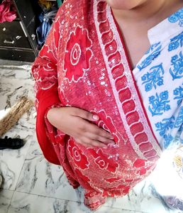 Heavy Multi Sequence Work Saree