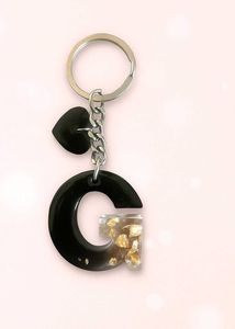 Initial 'G' Resin Keychain
