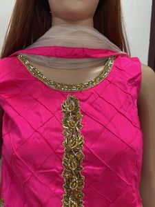 Vibrant Pink &amp; Orange Lehenga Choli