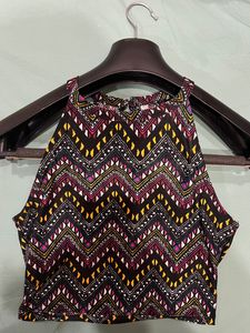 Boho Aztec Print Crop Top