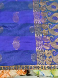Blue Paisley Saree