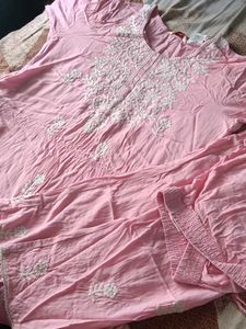 Pink Embroidered Kurta Set