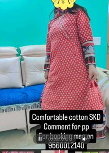 Red Printed Kurta