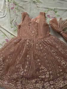 Girls Glittery Ethnic Dress