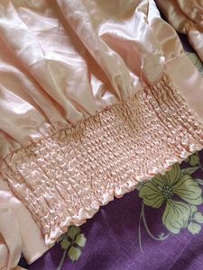 Pink Satin Puff Sleeve Top