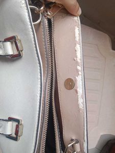 ALDO Cream Handbag with Lock Charm