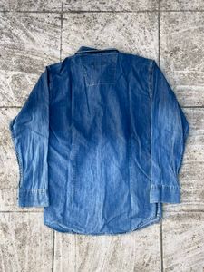 ralph lauren Men's Blue Denim Long Sleeve Shirt