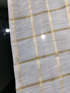 Elegant White &amp; Gold Plaid dupatta