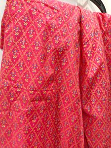 Vibrant Red Printed Ethnic Skirt
