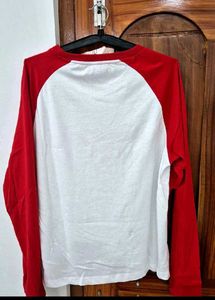 Red &amp; White Baseball Tee