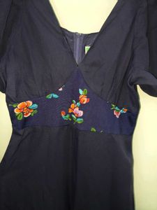 Violet Maxi Dress V Neck Deep Cut