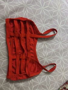 Red Colored Sports Bra