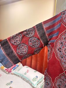 vrajbhoomi red block Print Kurta