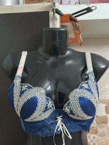 Elegant Blue Lace Bra 2 Br