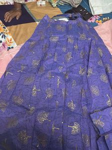 Purple Tree Print Ethnic Skirt