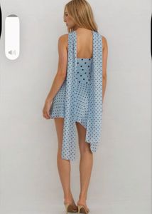 Light Blue Polka Dot Mini Dress