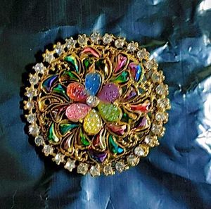 Vintage Rhinestone Hair Brooch Set