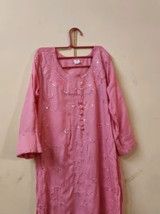Pink Party Wear Suit With Jutti