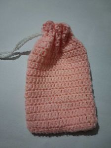 Handmade Crochet Drawstring Pouch