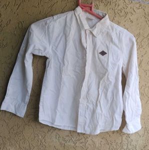 Boy's Classic White Long Sleeve Shirt