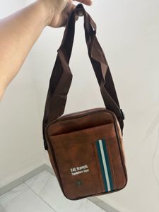 Unisex Brown Crossbody Bag