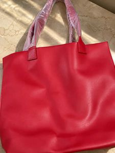 Carolina Harrera Red Tote Bag