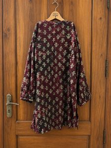 Maroon Printed short Kurta/short Top