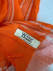 Vibrant Orange Saree
