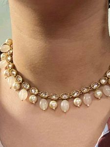 Elegant Pearl & Crystal Necklace