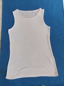 White Ribbed Tank Top Camisole