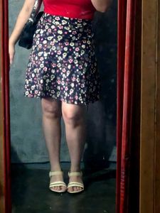 Floral Print Mini Skirt