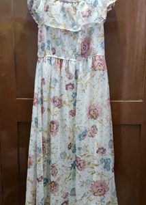 Floral Print maxi dress white brand new