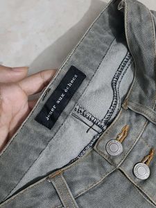 Exported Grey Flare Jeans+  Lace-Up Detail on b