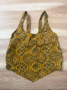 Boho Print Sleeveless Blouse