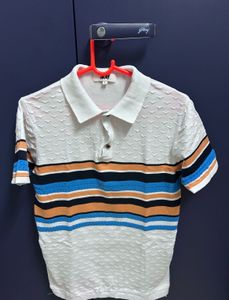 Men's Striped Button-Up Shirt
