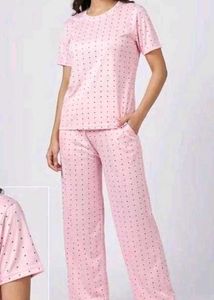 Pink Polka Dot Pajama Set