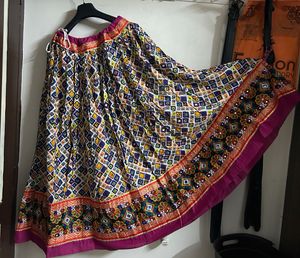 Vibrant Geometric Print Ethnic Skirt