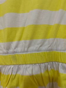Beautiful White N Yellow Striped UCB Dress