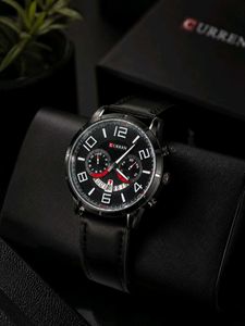 Curren Black Stylish Watch