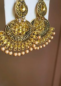 Exquisite Antique Gold Dangle Earrings