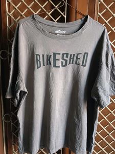 Stylish Grey "BIKESHED" Graphic T-Shirt