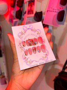 Sparkling Pink Press-On Nails Set