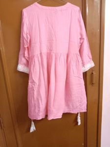Pink Embroidered Sharara Suit Set