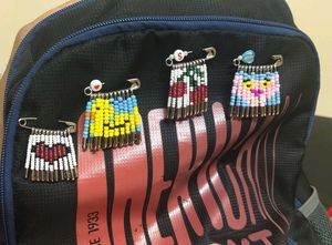 Beaded Safety Pin Brooches
