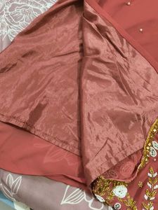 💋pinkish Red Kurta Set with skirt🥵