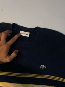 Lacoste Striped Navy Sweater